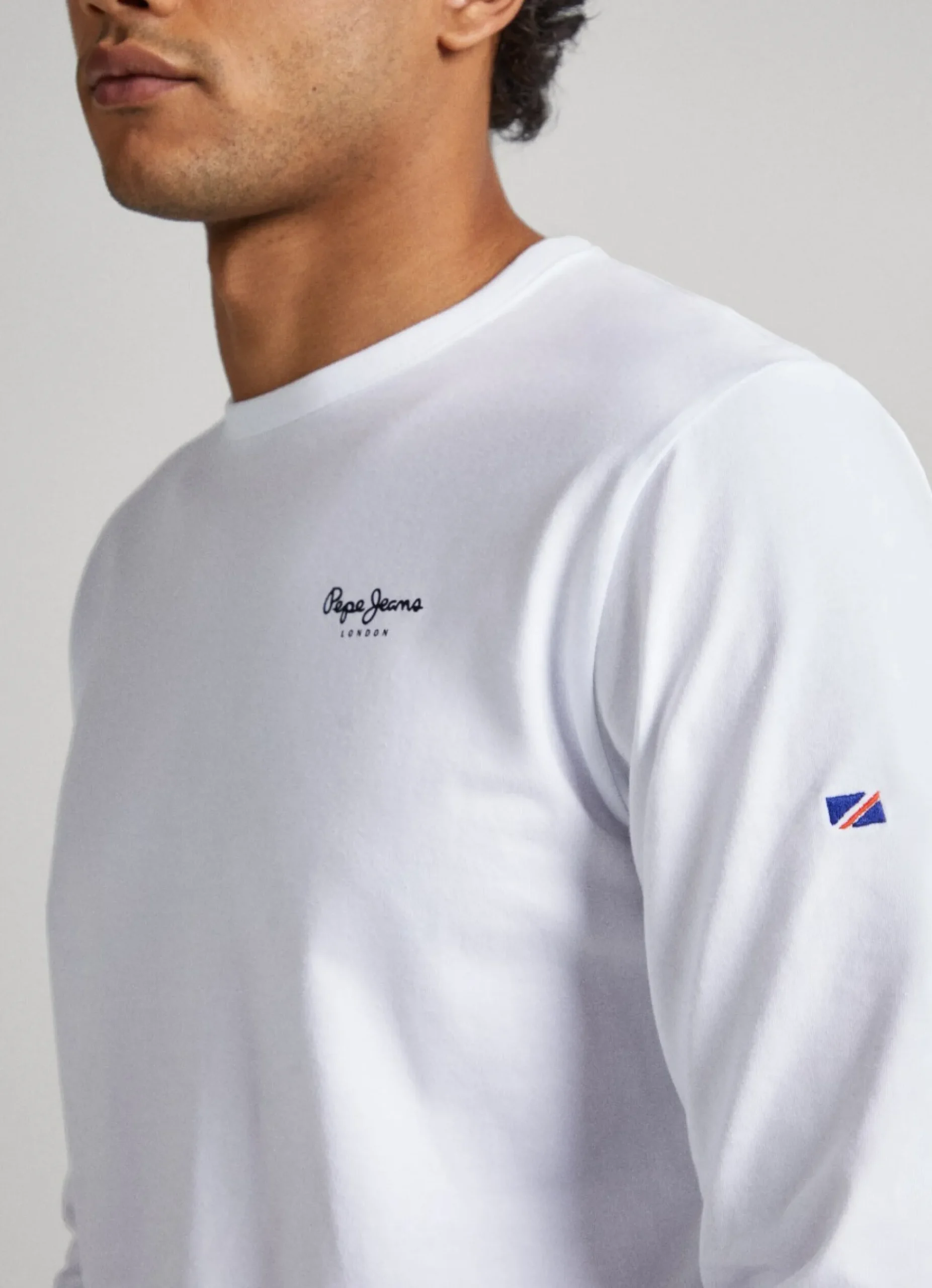 Homem Pepe Jeans T-Shirts>T-Shirt De Algodao Manga Comprida