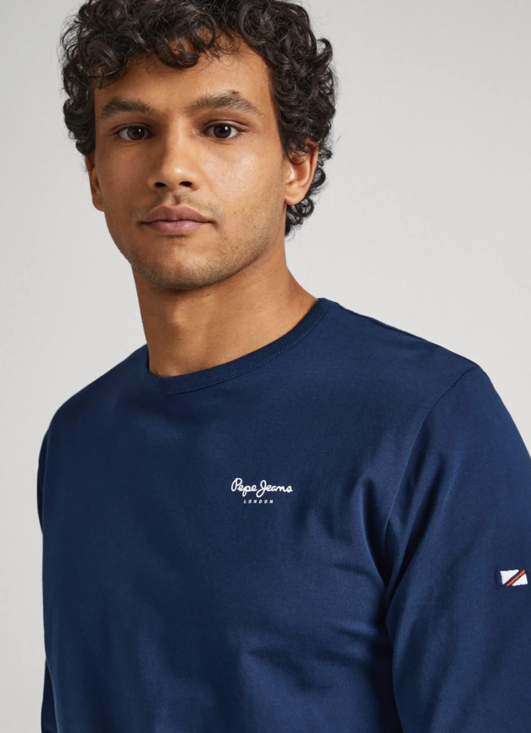 Homem Pepe Jeans T-Shirts>T-Shirt De Algodao Manga Comprida