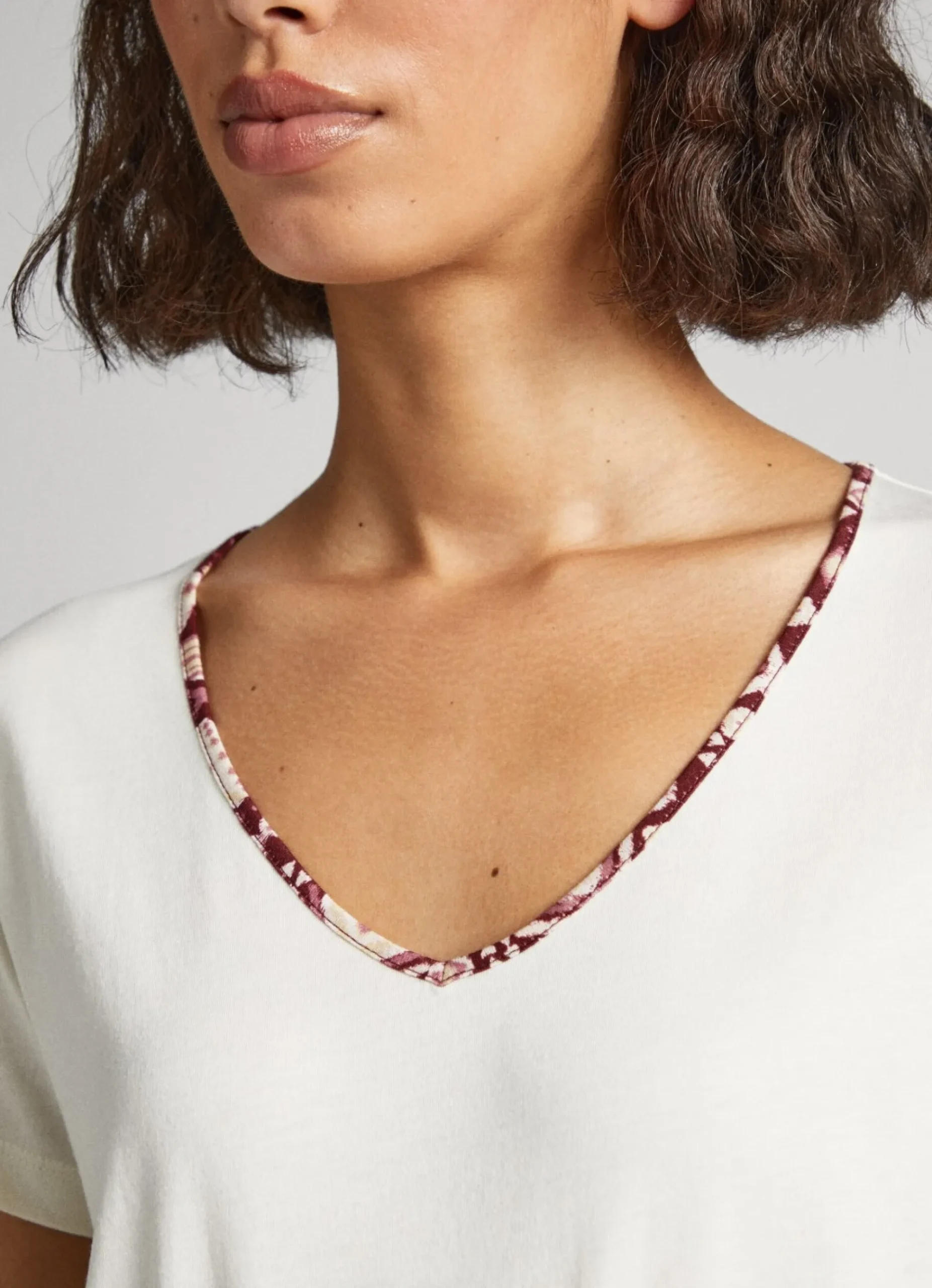 Mulher Pepe Jeans T-Shirts>T-Shirt Decote Em V Fluida