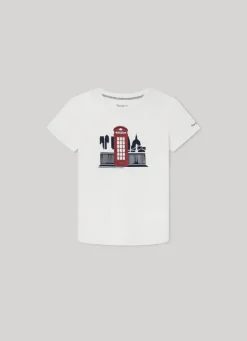 Rapaz Pepe Jeans T-Shirts>T-Shirt Estampada Cabine Telefonica