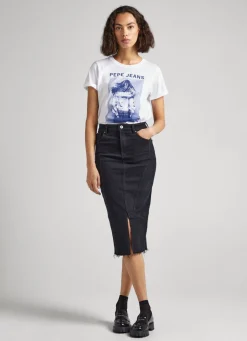 Mulher Pepe Jeans T-Shirts>T-Shirt Estampado Fotografico