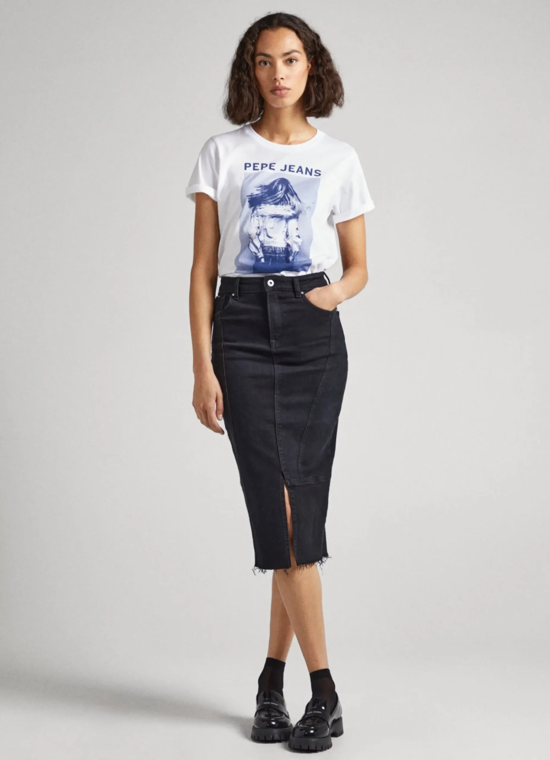 Mulher Pepe Jeans T-Shirts>T-Shirt Estampado Fotografico