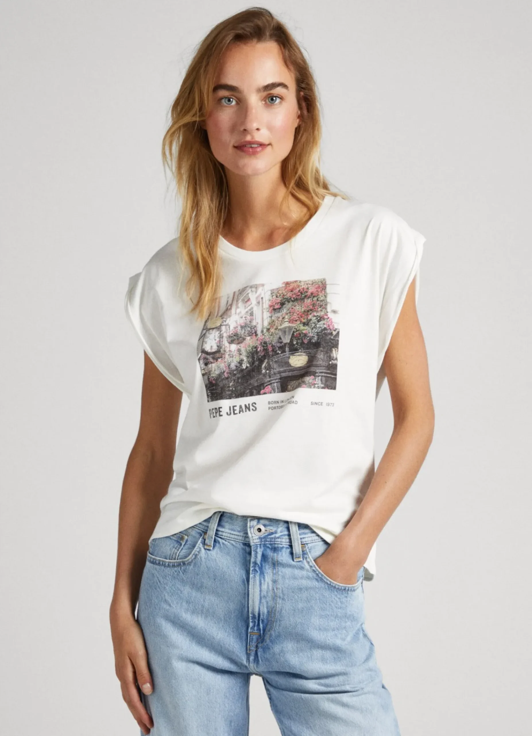 Mulher Pepe Jeans T-Shirts>T-Shirt Estampado Fotografico