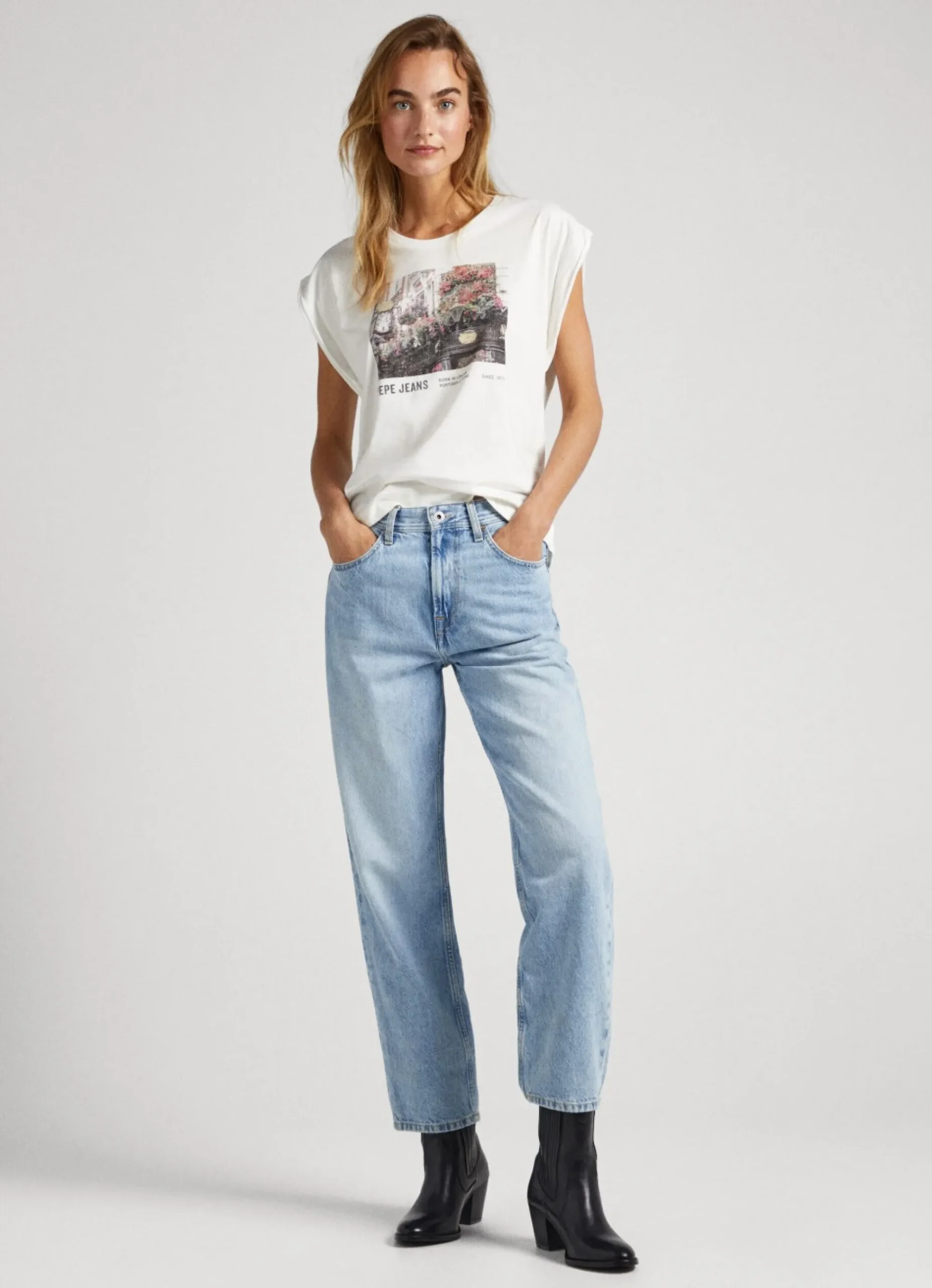 Mulher Pepe Jeans T-Shirts>T-Shirt Estampado Fotografico