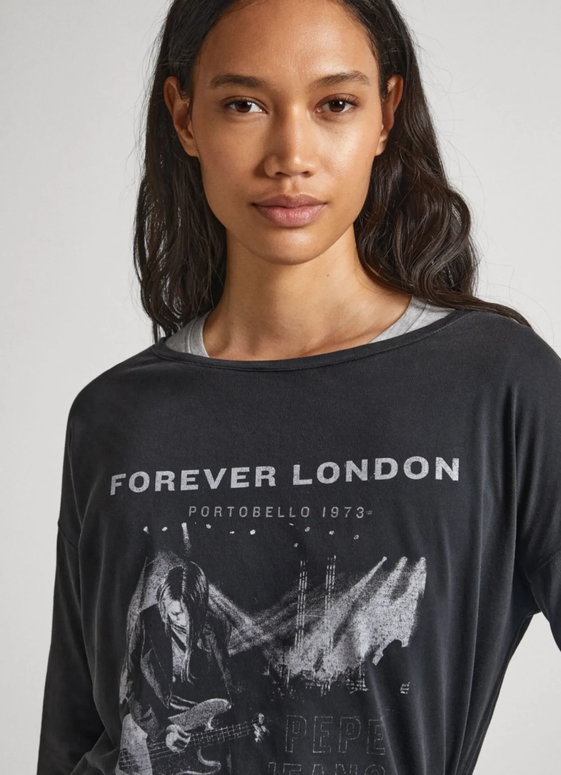 Mulher Pepe Jeans T-Shirts>T-Shirt Estampado Fotografico