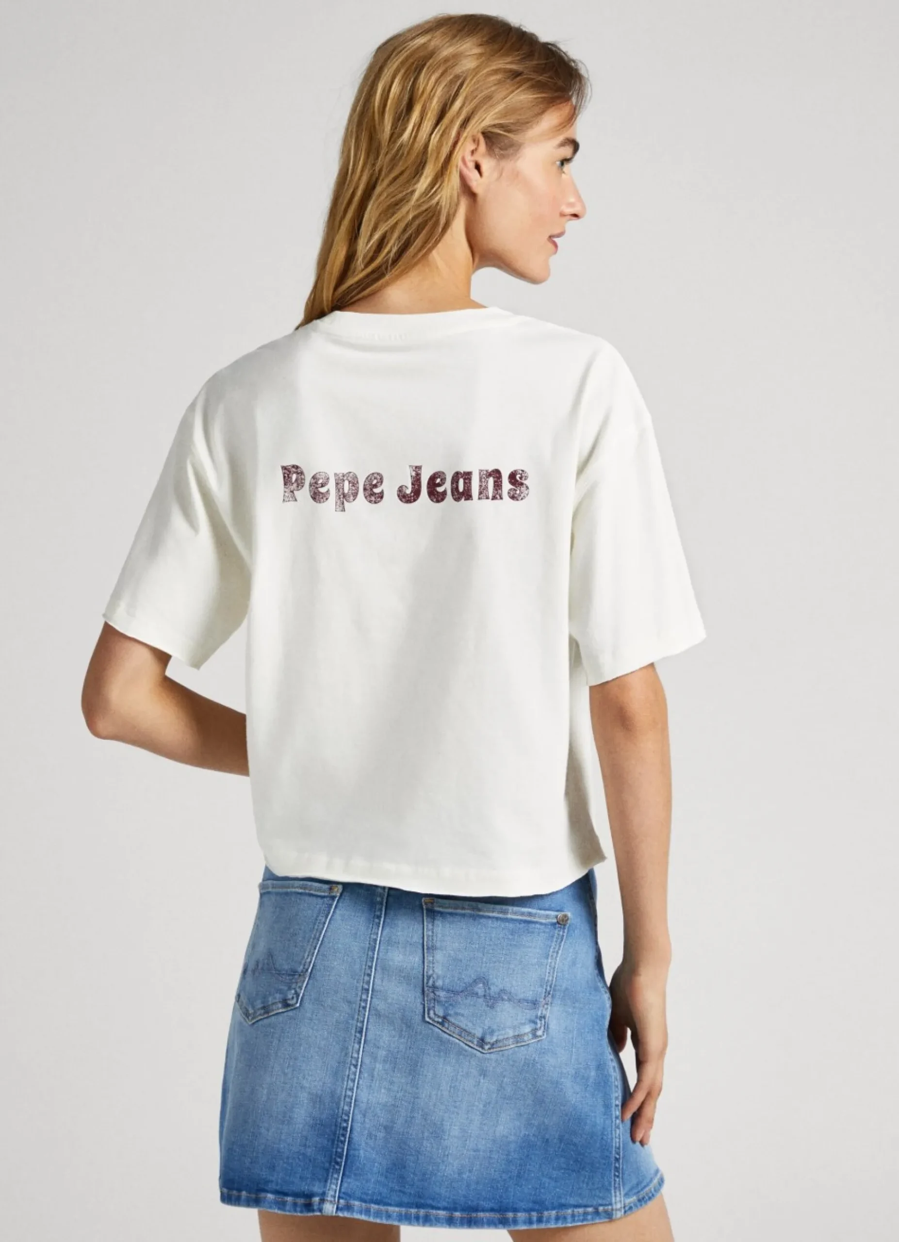 Mulher Pepe Jeans T-Shirts>T-Shirt Estampado Glitter