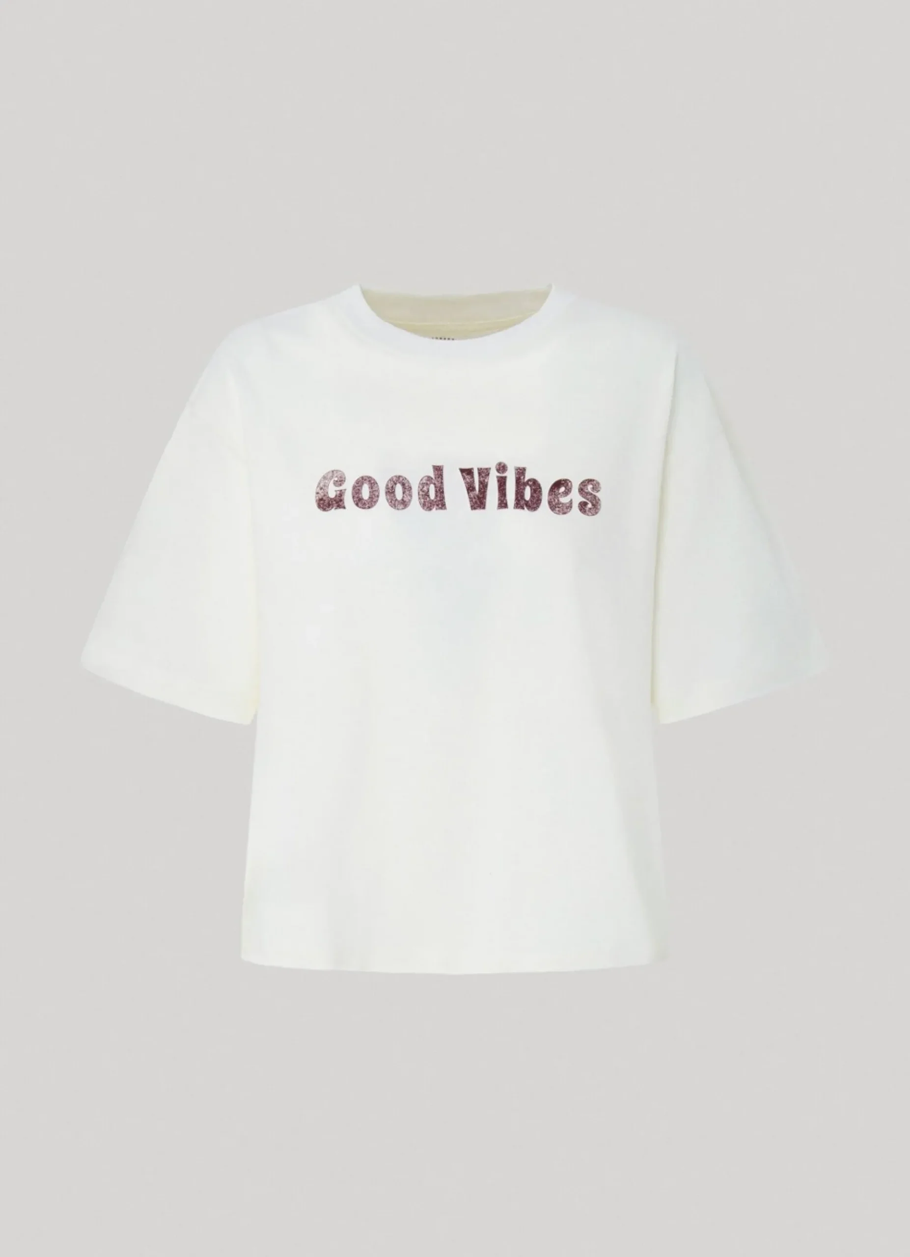 Mulher Pepe Jeans T-Shirts>T-Shirt Estampado Glitter