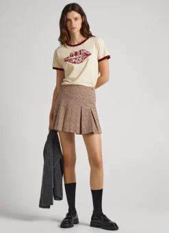 Mulher Pepe Jeans T-Shirts>T-Shirt Estampado Labios