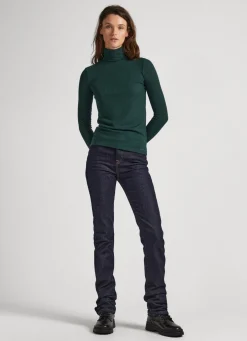 Mulher Pepe Jeans T-Shirts>T-Shirt Gola Alta Canelada