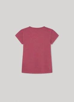 Rapariga Pepe Jeans Camisas E T-Shirts>T-Shirt Logo Detalhe Glitter