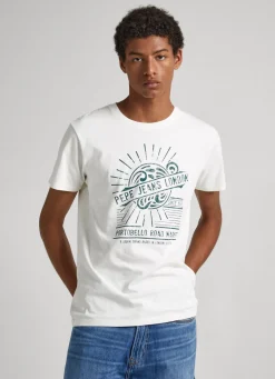 Homem Pepe Jeans T-Shirts>T-Shirt Logo Estampado