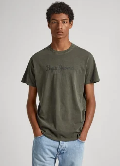 Homem Pepe Jeans T-Shirts>T-Shirt Logo Estampado