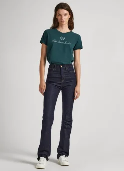 Mulher Pepe Jeans T-Shirts>T-Shirt Logo Estampado
