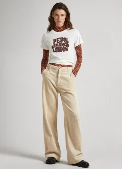 Mulher Pepe Jeans T-Shirts>T-Shirt Logo Estampado