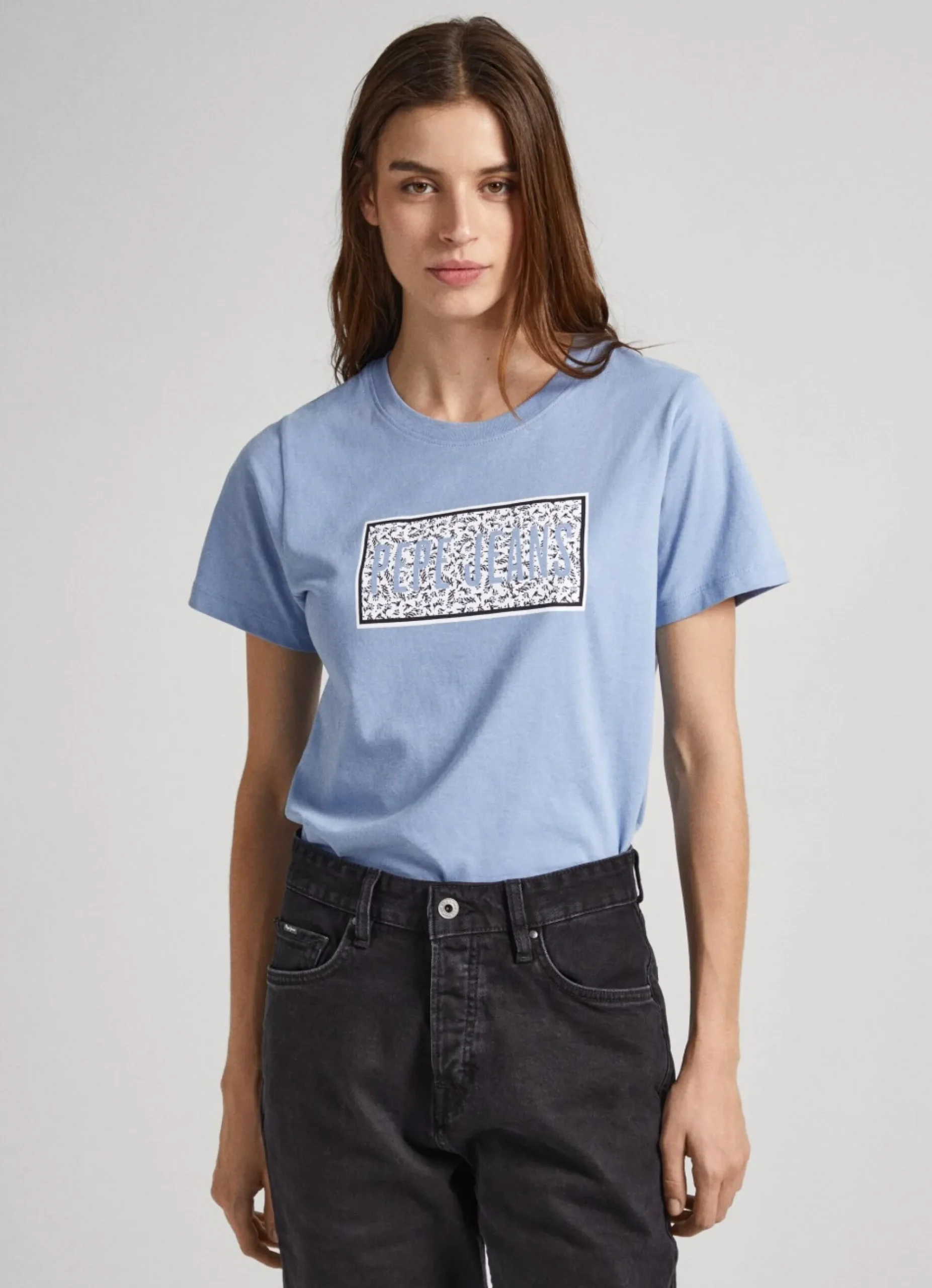 Mulher Pepe Jeans T-Shirts>T-Shirt Logo Estampado