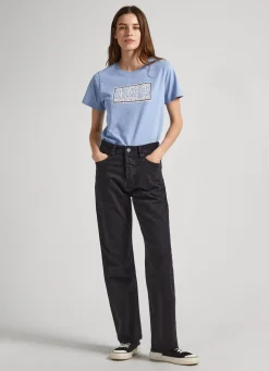 Mulher Pepe Jeans T-Shirts>T-Shirt Logo Estampado