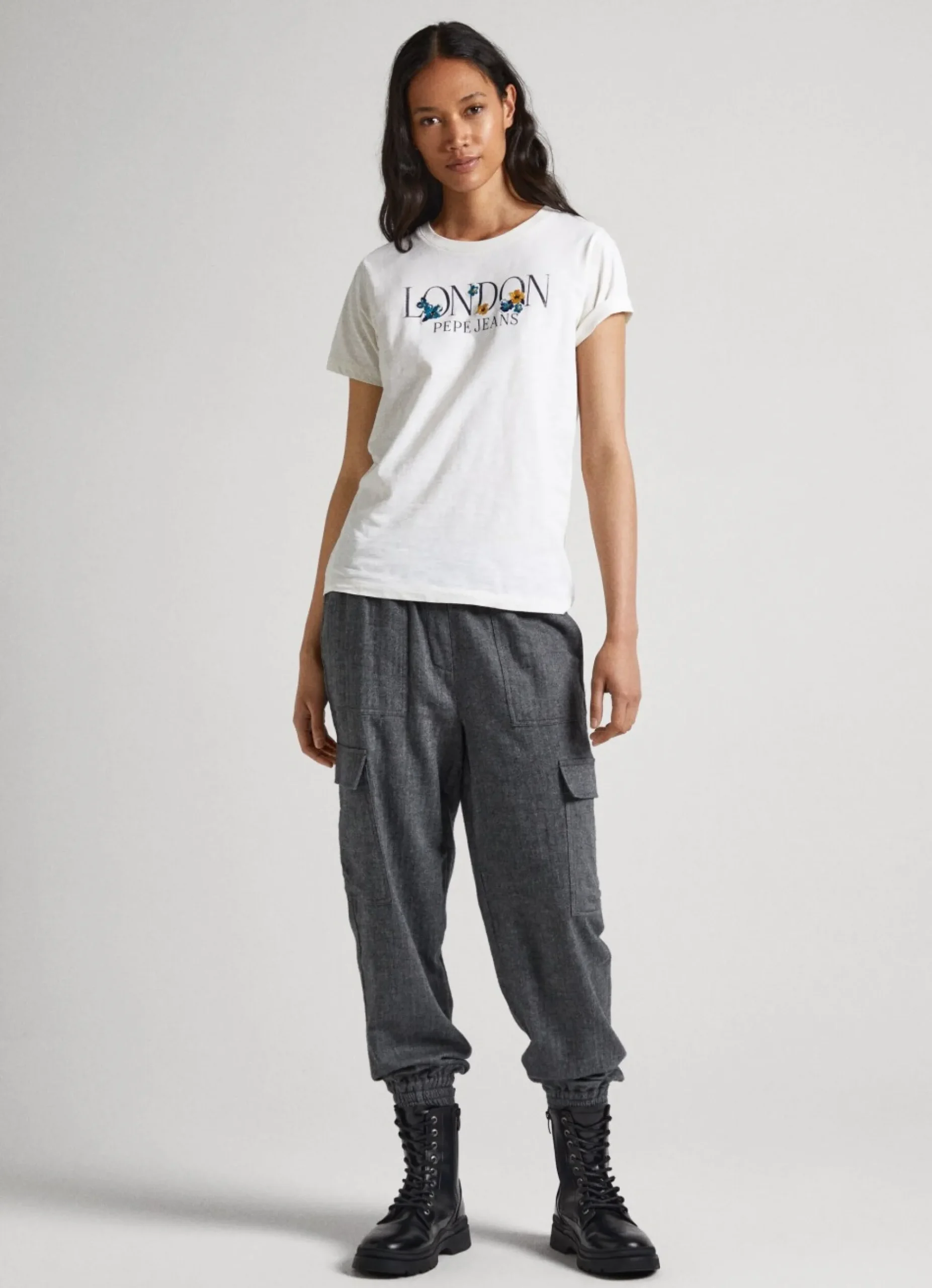 Mulher Pepe Jeans T-Shirts>T-Shirt Logo Estampado