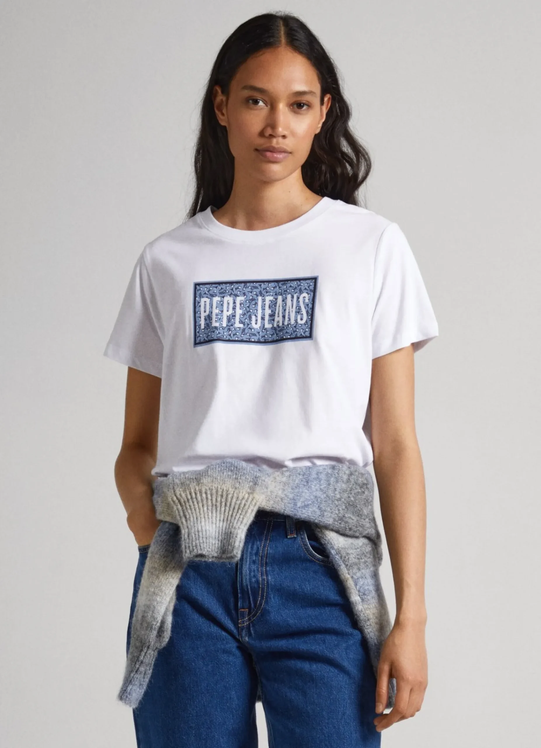Mulher Pepe Jeans T-Shirts>T-Shirt Logo Estampado