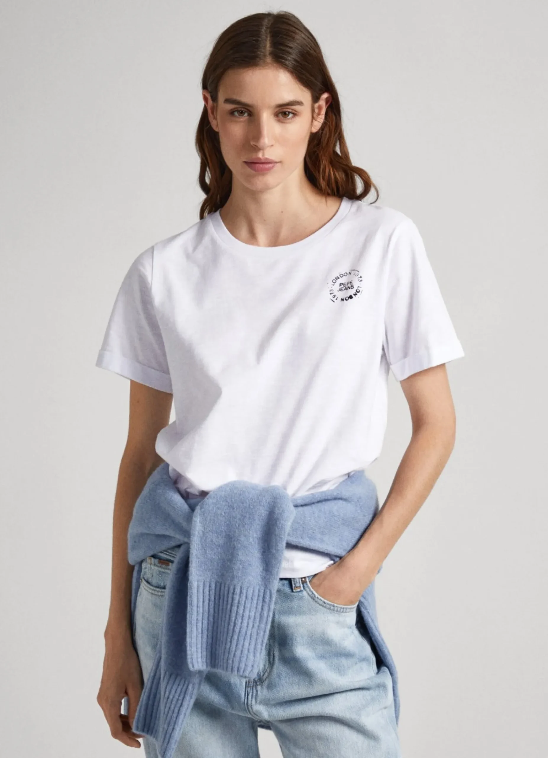 Mulher Pepe Jeans T-Shirts>T-Shirt Logo Estampado