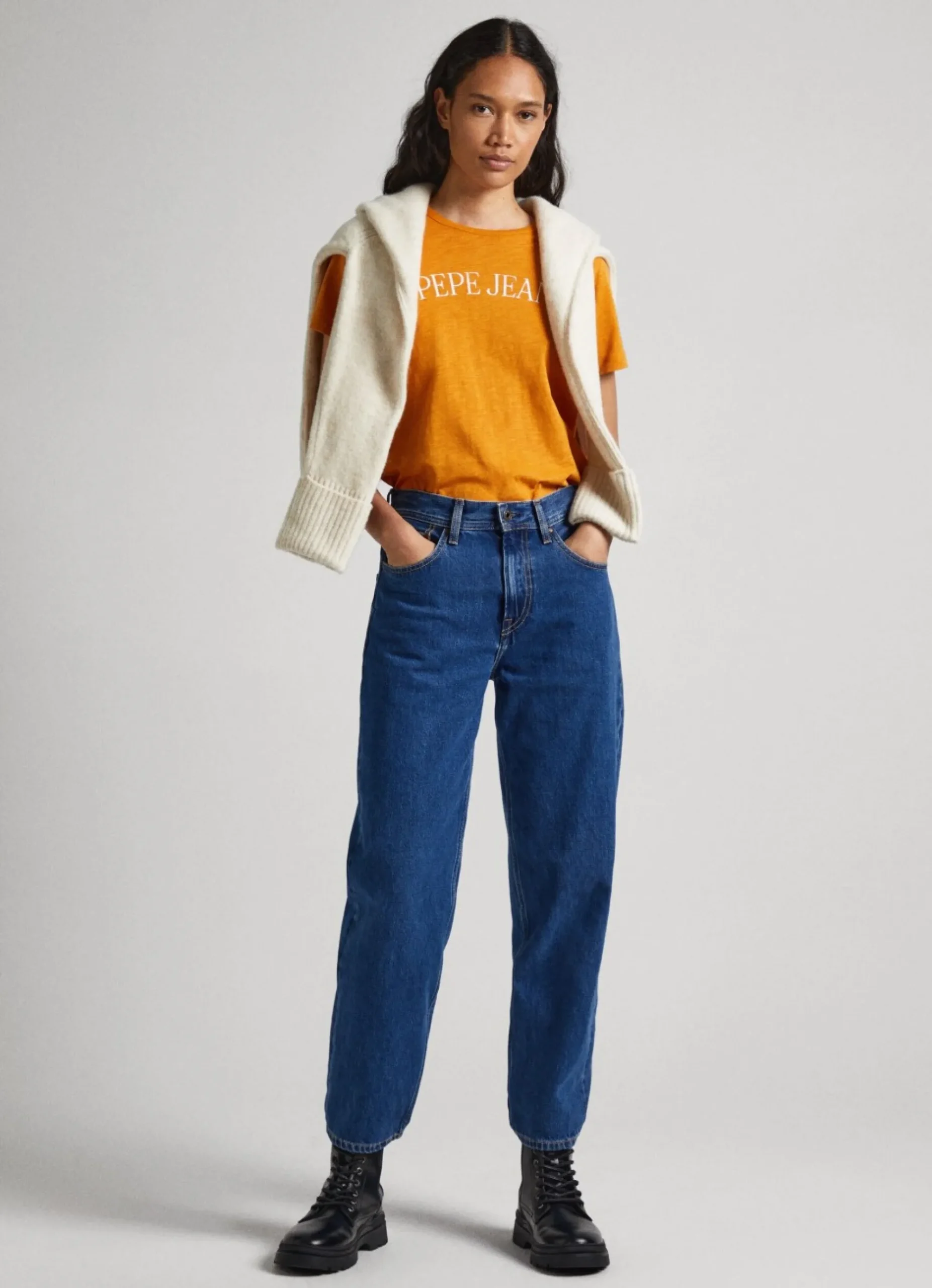 Mulher Pepe Jeans T-Shirts>T-Shirt Logo Estampado
