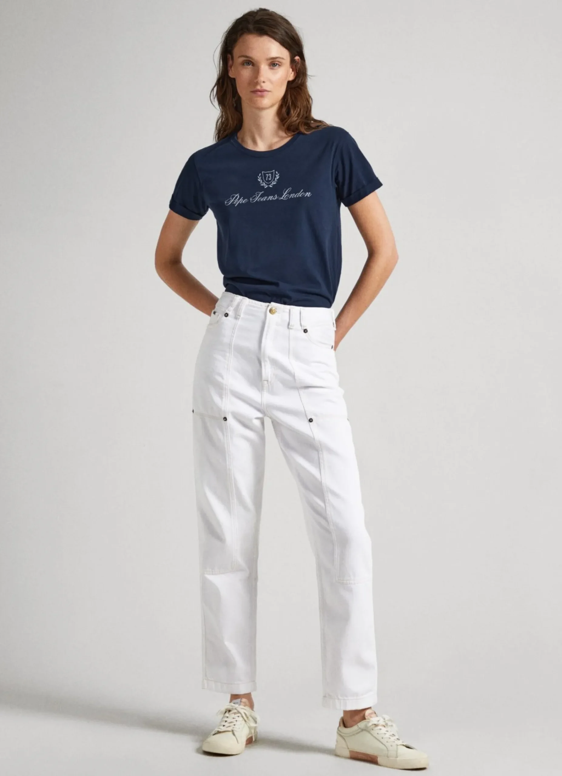 Mulher Pepe Jeans T-Shirts>T-Shirt Logo Estampado