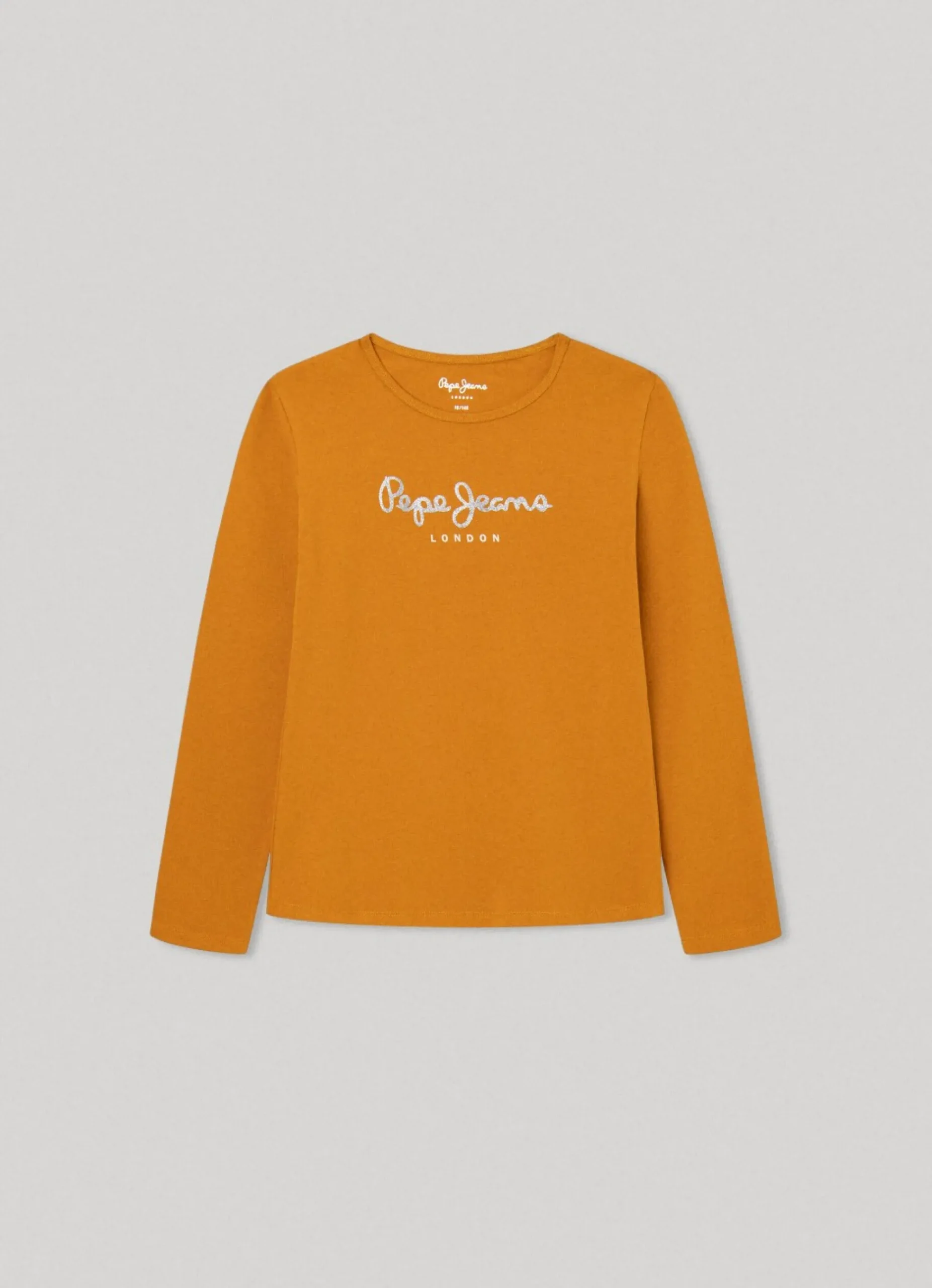 Rapariga Pepe Jeans Camisas E T-Shirts>T-Shirt Logo Glitter Hana Glitter L/S