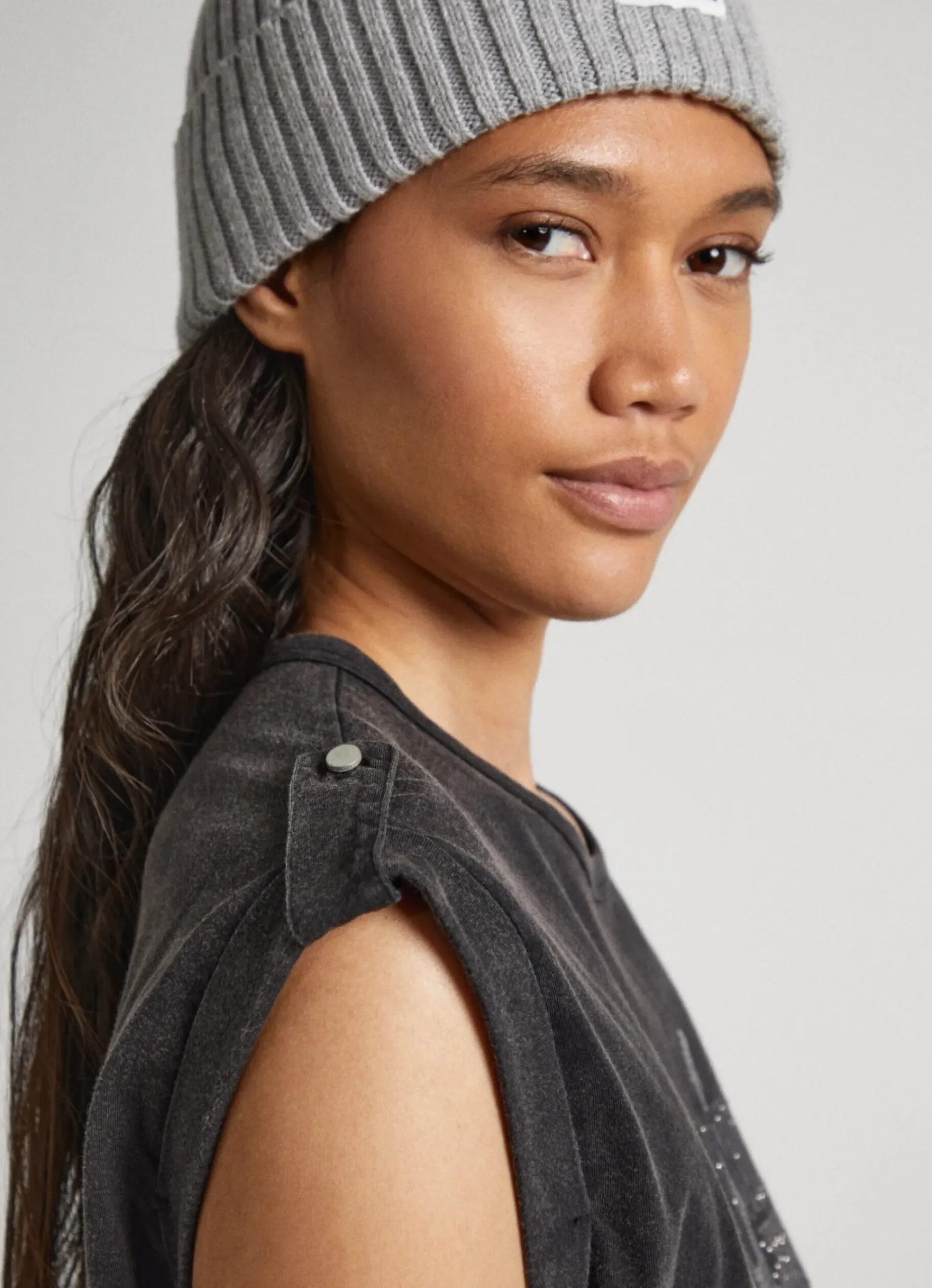 Mulher Pepe Jeans T-Shirts>T-Shirt Logo Strass