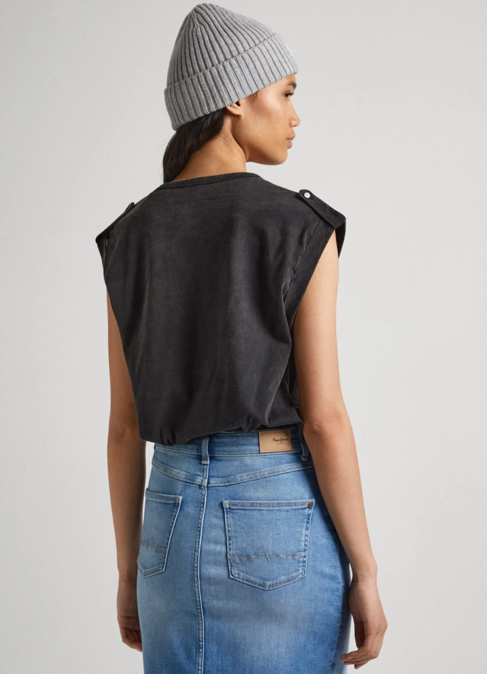 Mulher Pepe Jeans T-Shirts>T-Shirt Logo Strass
