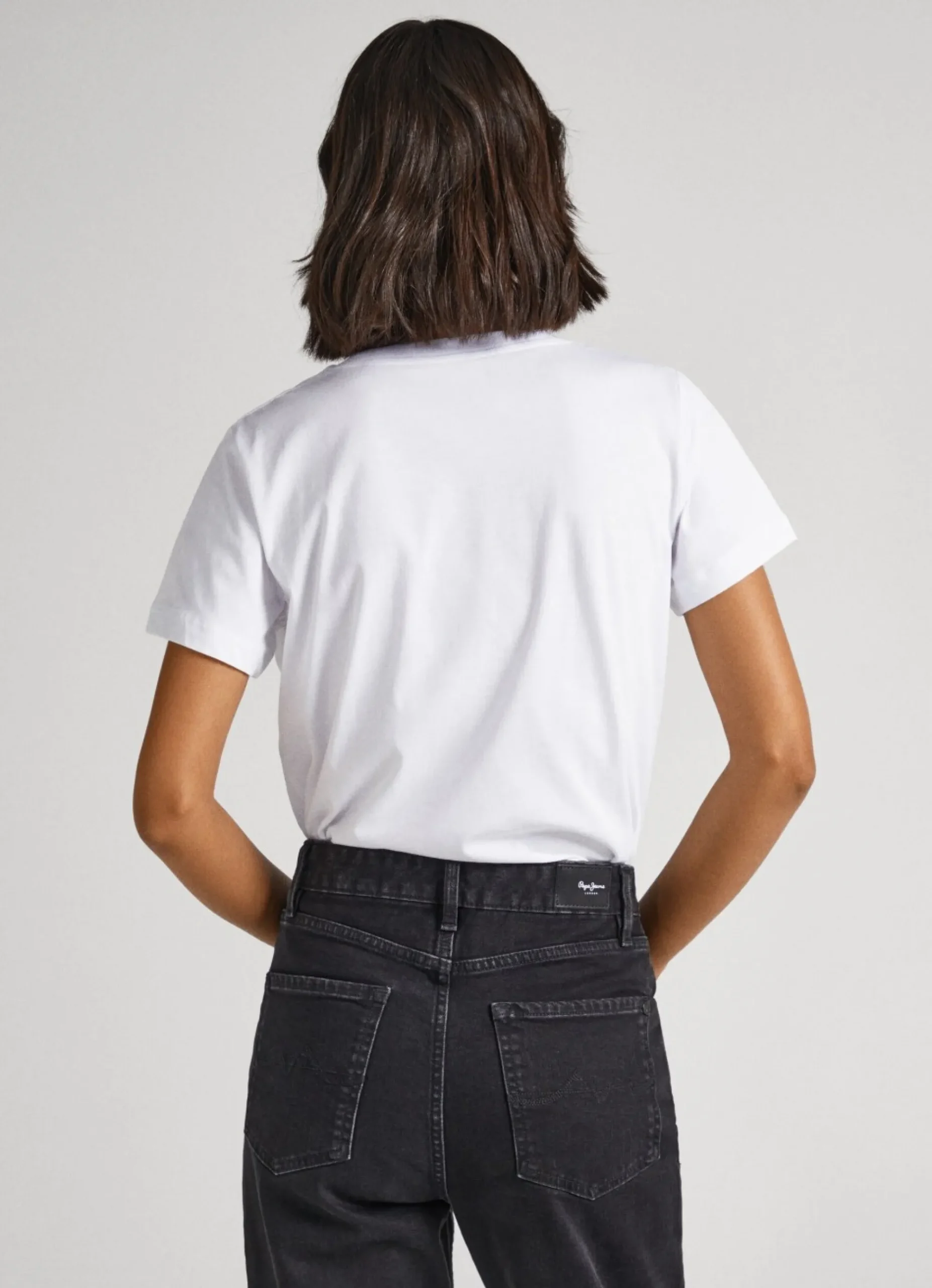 Mulher Pepe Jeans T-Shirts>T-Shirt Logo Strass
