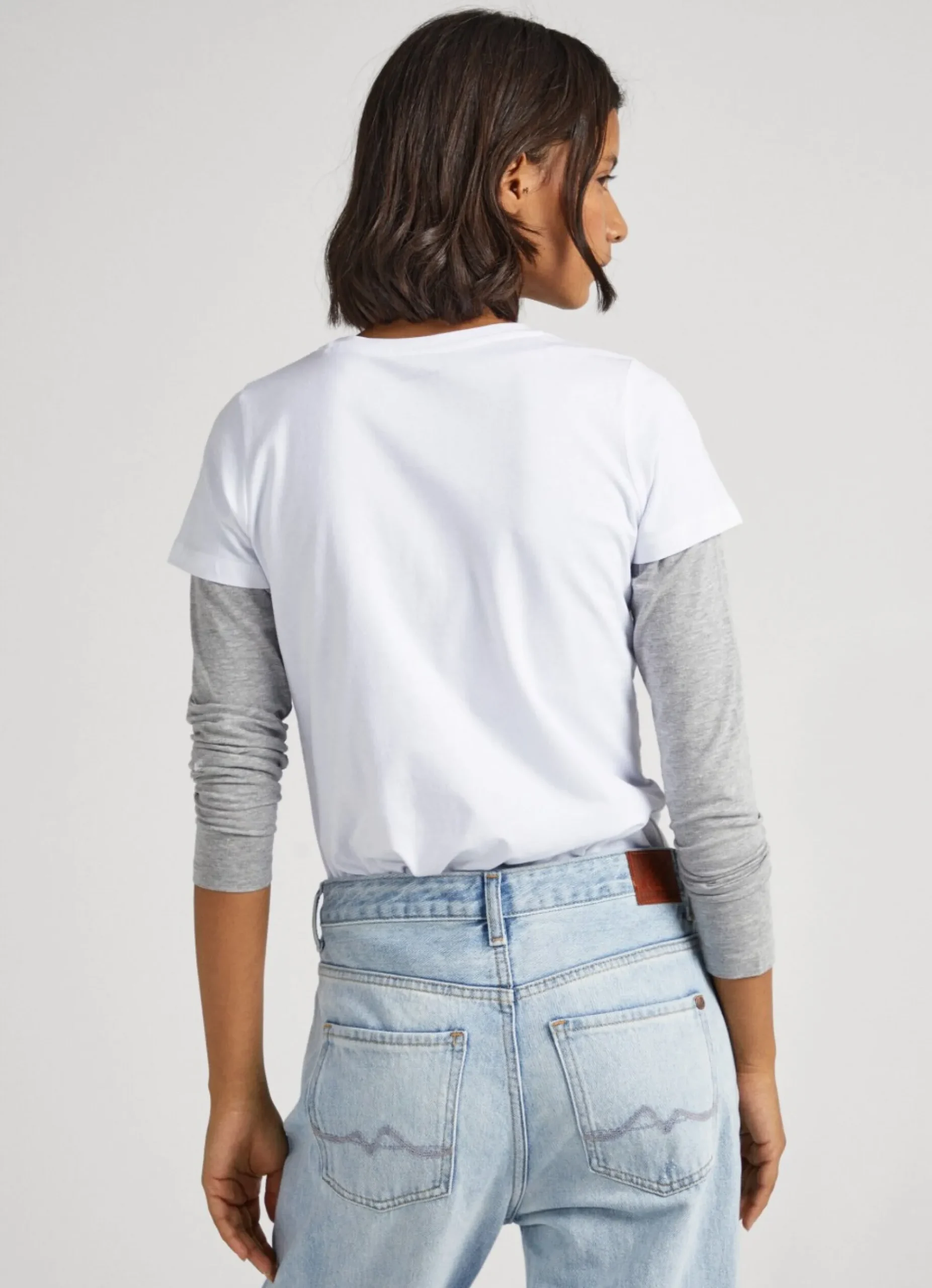 Mulher Pepe Jeans T-Shirts>T-Shirt Lycra Logo Estampado