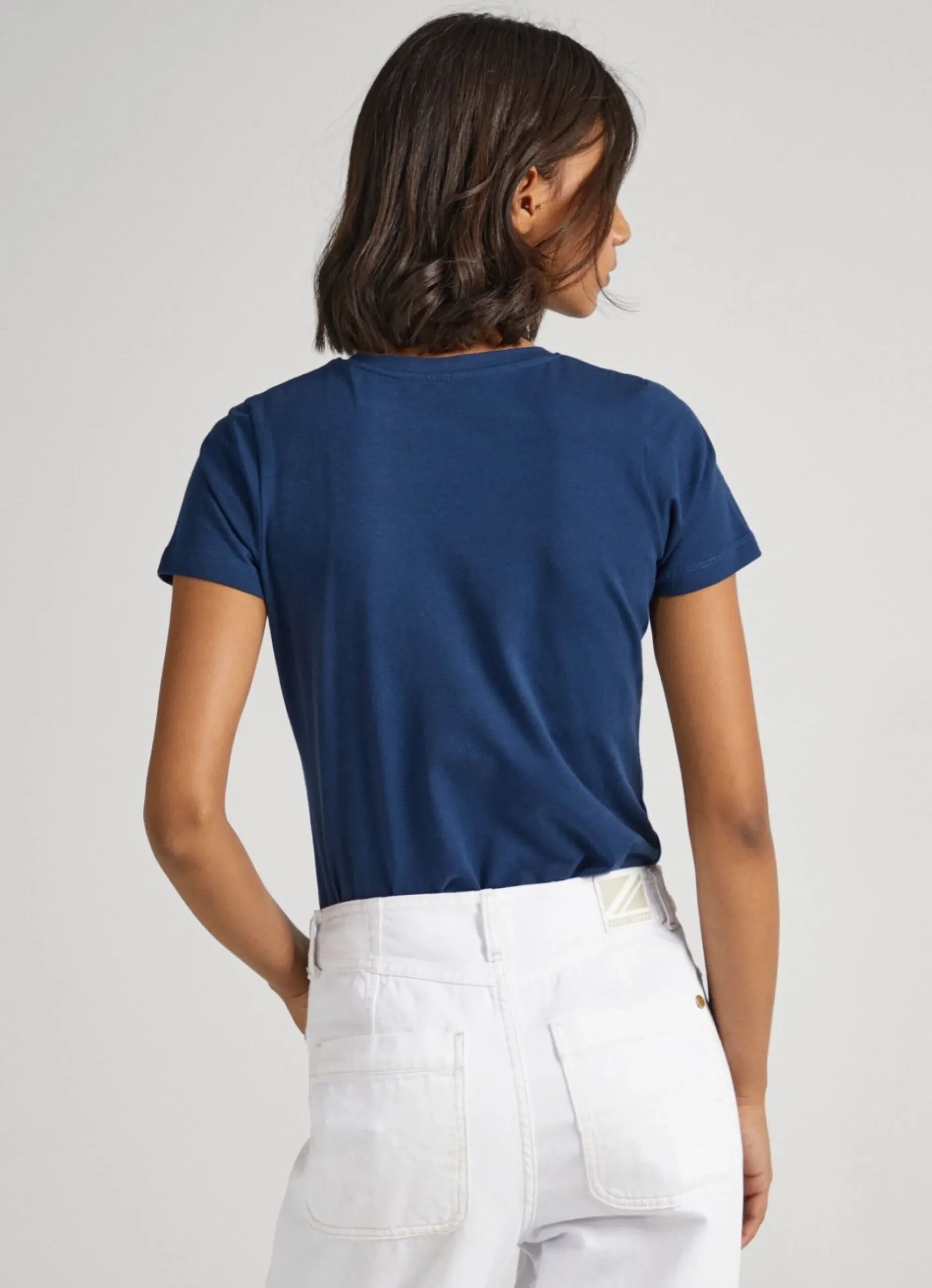 Mulher Pepe Jeans T-Shirts>T-Shirt Lycra Logo Estampado