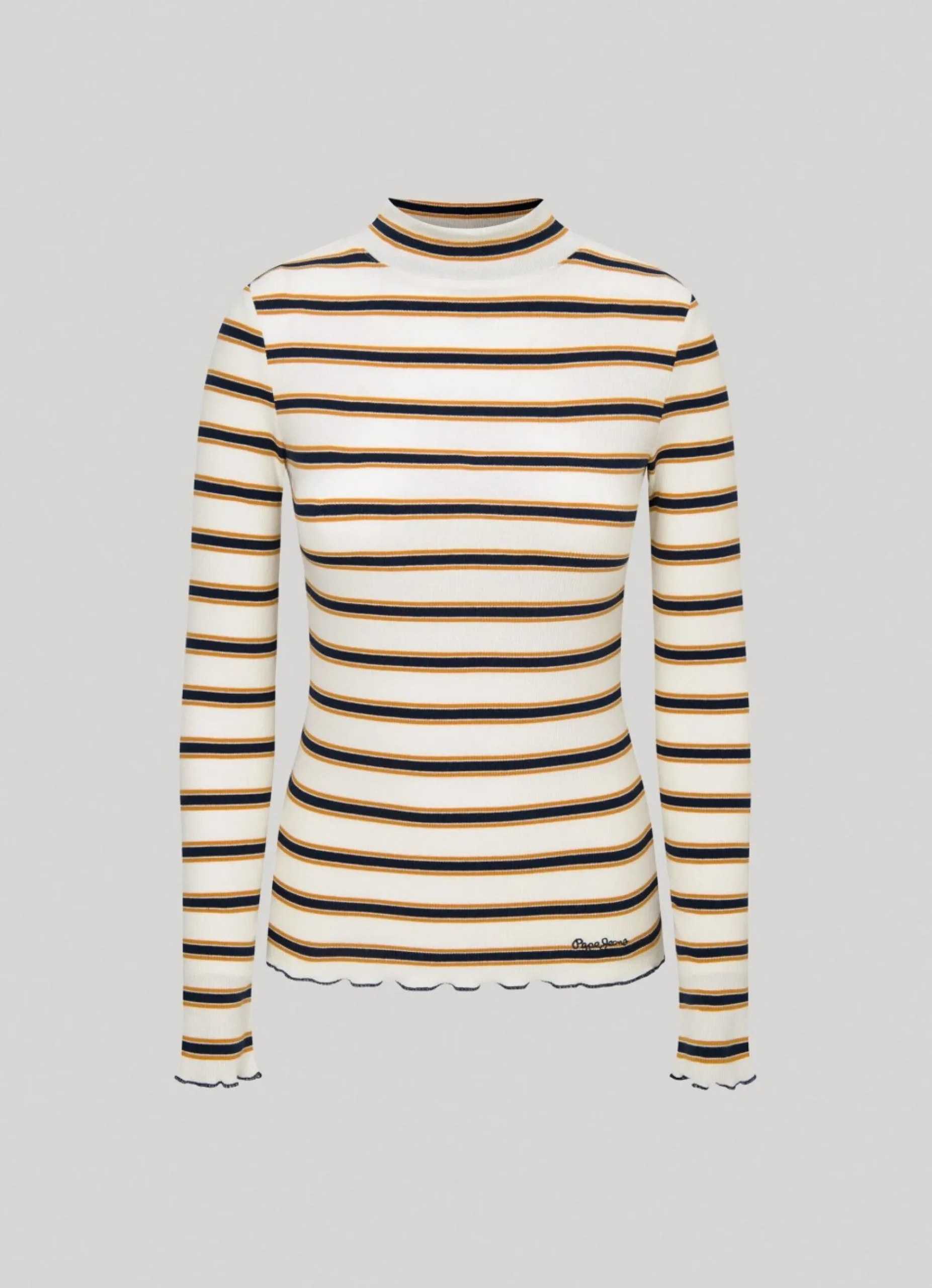 Mulher Pepe Jeans T-Shirts>T-Shirt Manga Comprida As Riscas