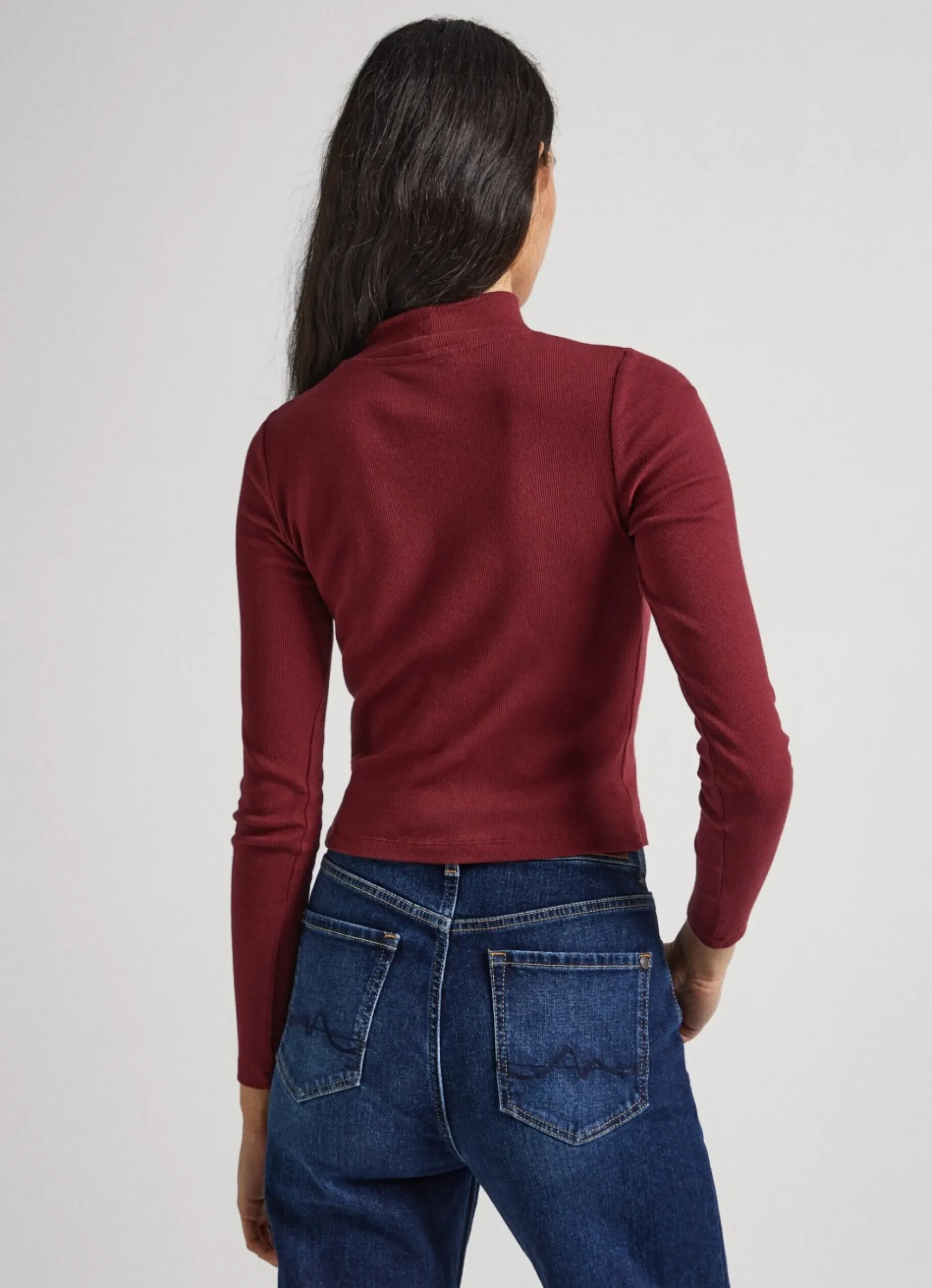 Mulher Pepe Jeans T-Shirts>T-Shirt Manga Comprida Canelada