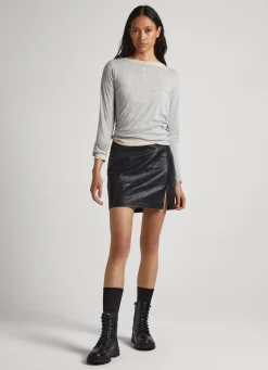 Mulher Pepe Jeans T-Shirts>T-Shirt Manga Comprida Jaspeada