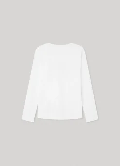 Rapariga Pepe Jeans Camisas E T-Shirts>T-Shirt Manga Comprida Logo Estampado