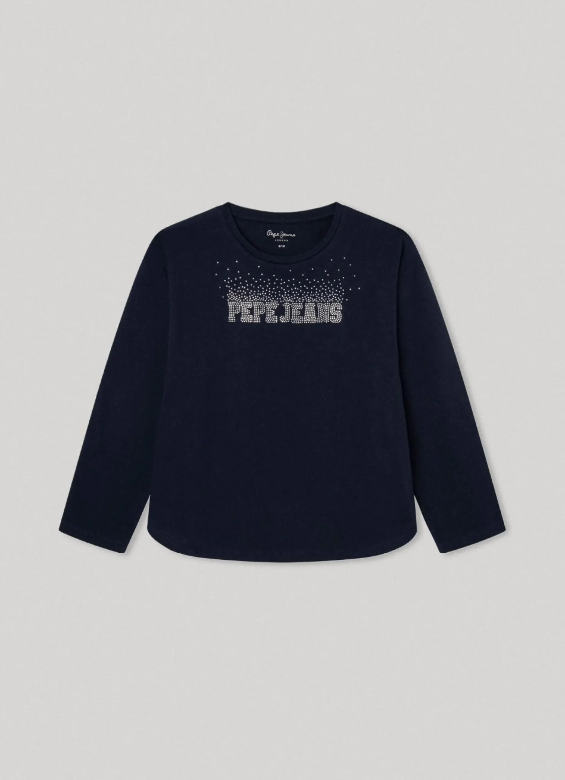 Rapariga Pepe Jeans Camisas E T-Shirts>T-Shirt Manga Comprida Logo Strass