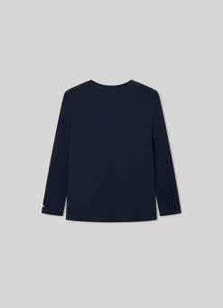 Rapaz Pepe Jeans T-Shirts>T-Shirt Manga Comprida Logo Estampado