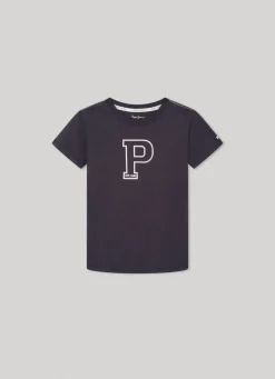 Rapaz Pepe Jeans T-Shirts>T-Shirt Maxi Logo Estampado