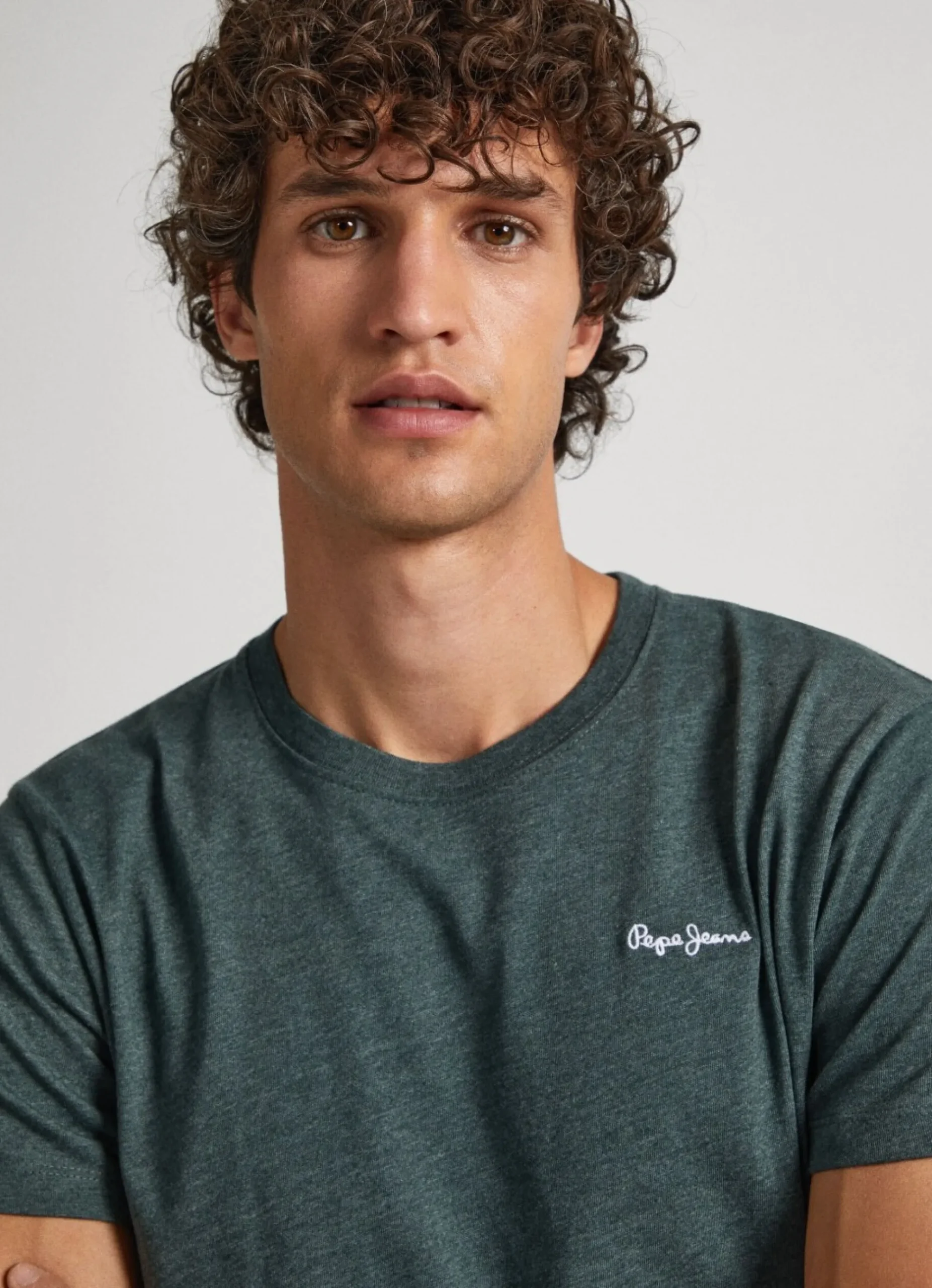 Homem Pepe Jeans T-Shirts>T-Shirt Melange Decote Redondo