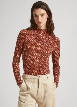 Mulher Pepe Jeans T-Shirts>T-Shirt Padroes Geometricos