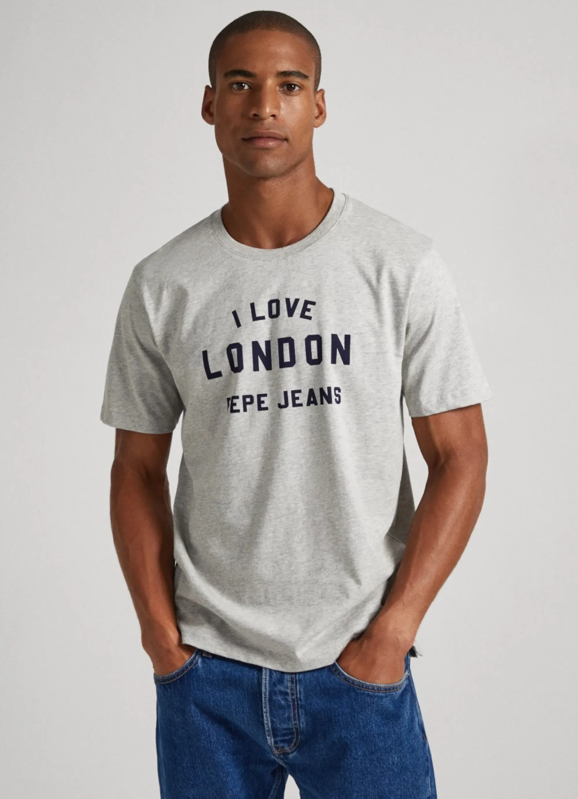 Homem Pepe Jeans T-Shirts>T-Shirt Unisexo Estampada I Love London