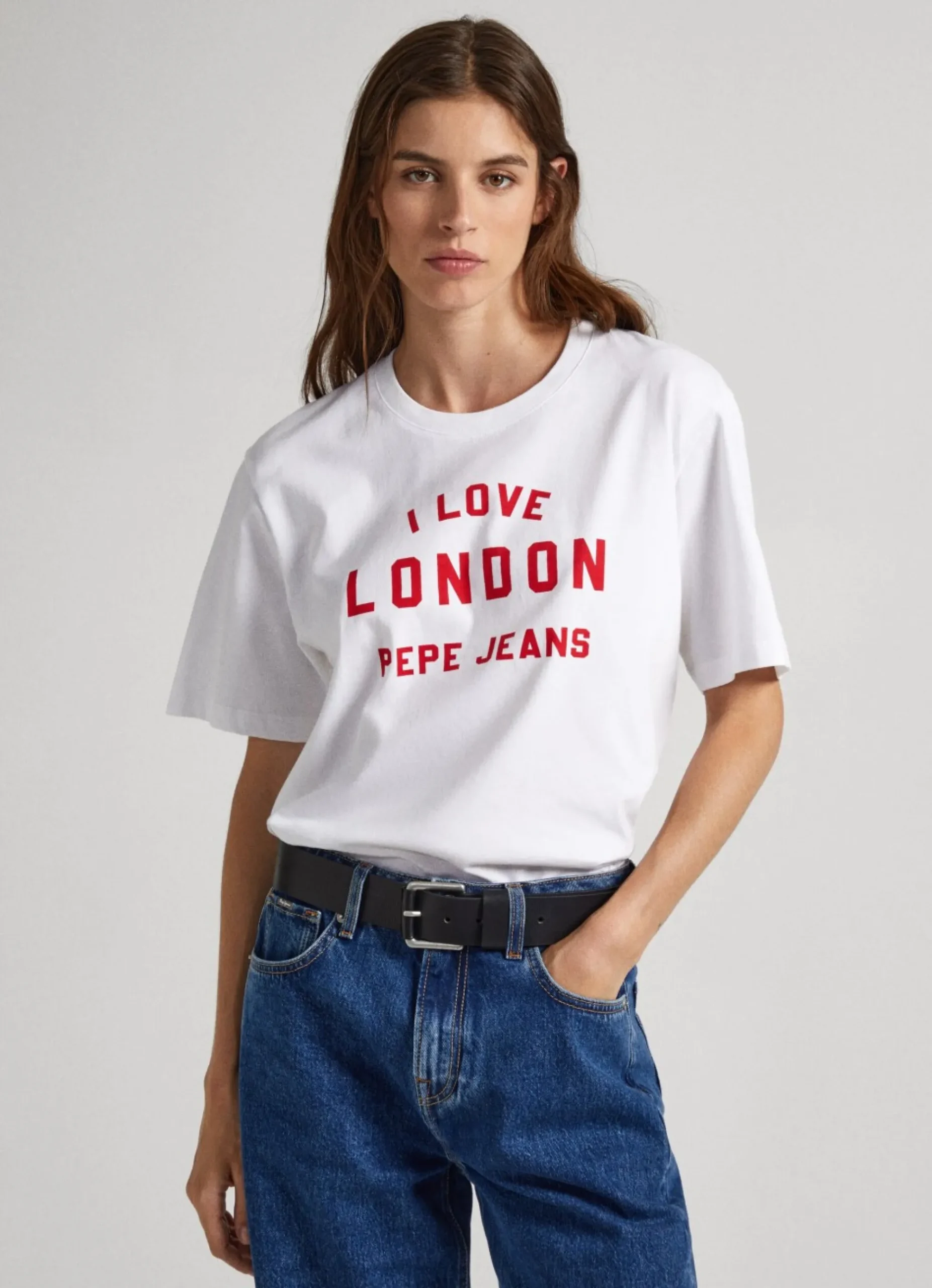 Mulher Pepe Jeans T-Shirts>T-Shirt Unisexo Estampada I Love London