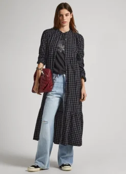 Mulher Pepe Jeans Vestidos E Macacões>Vestido Algodao Padrao Xadrez