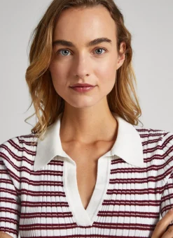 Mulher Pepe Jeans Vestidos E Macacões>Vestido As Riscas Em Dois Tons