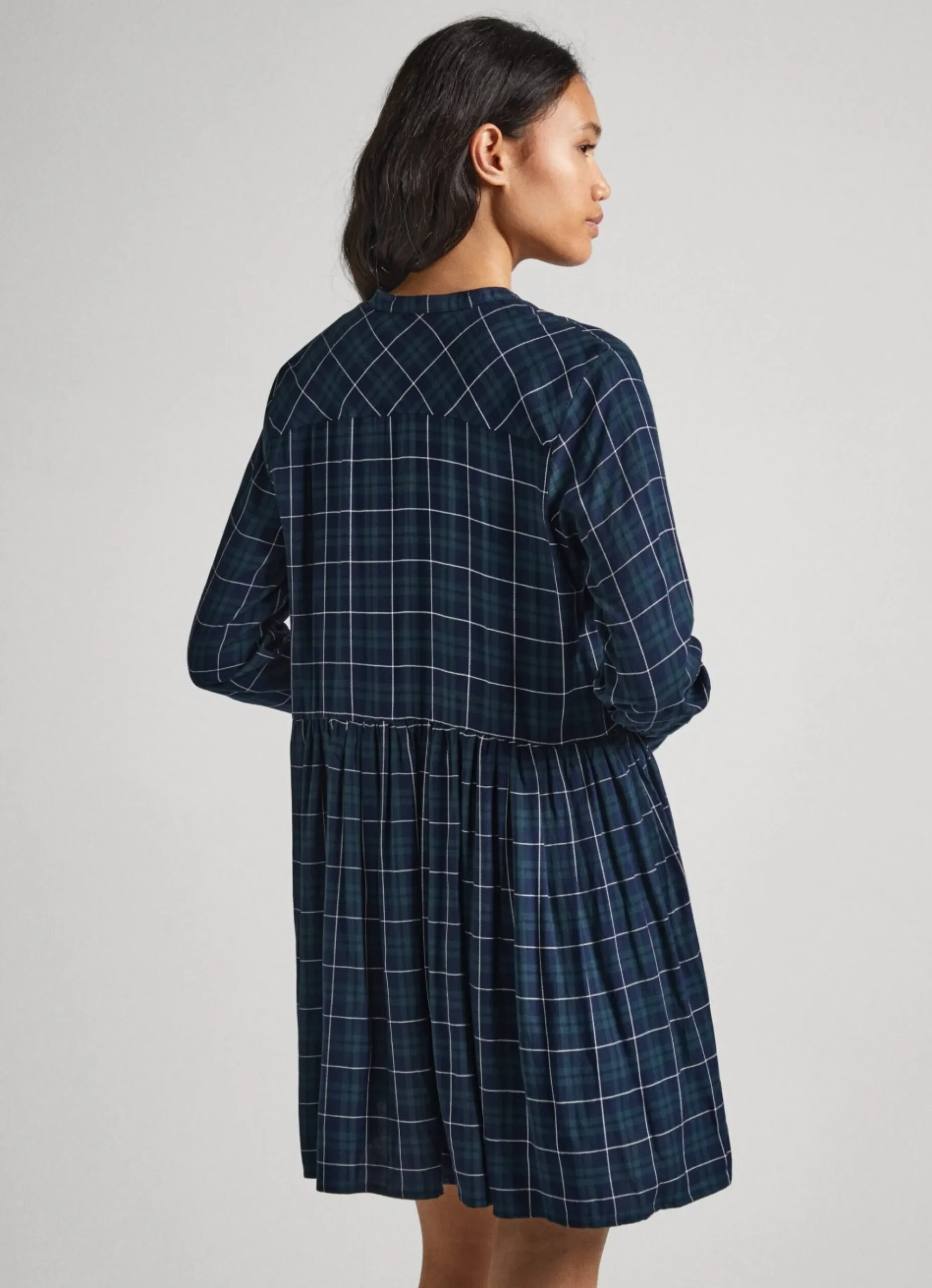 Mulher Pepe Jeans Vestidos E Macacões>Vestido Babydoll Xadrez