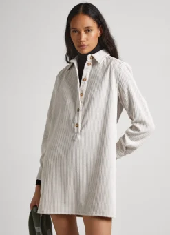 Mulher Pepe Jeans Vestidos E Macacões>Vestido Camiseiro Bombazina