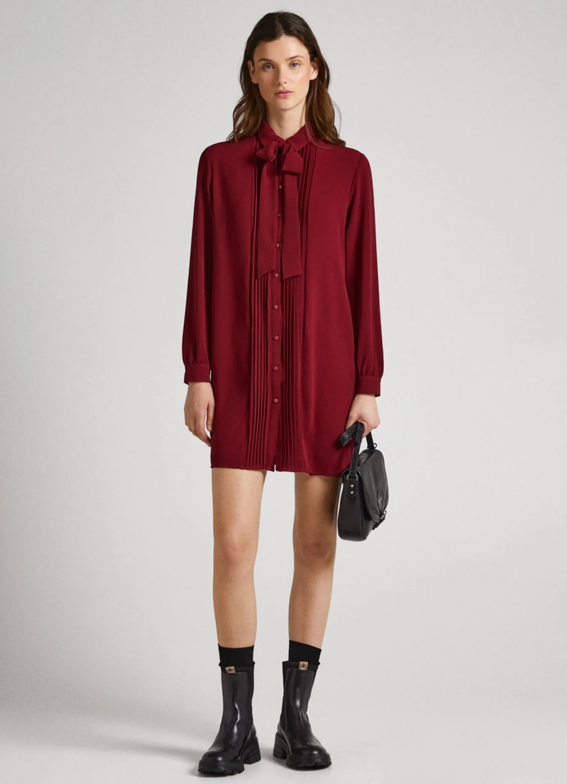 Mulher Pepe Jeans Vestidos E Macacões>Vestido Camiseiro Crepe