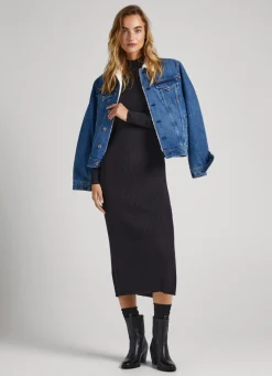 Mulher Pepe Jeans Vestidos E Macacões>Vestido Canelado Regular Fit