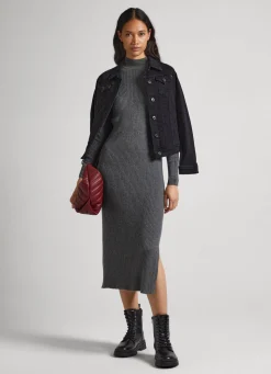 Mulher Pepe Jeans Vestidos E Macacões>Vestido Canelado Regular Fit