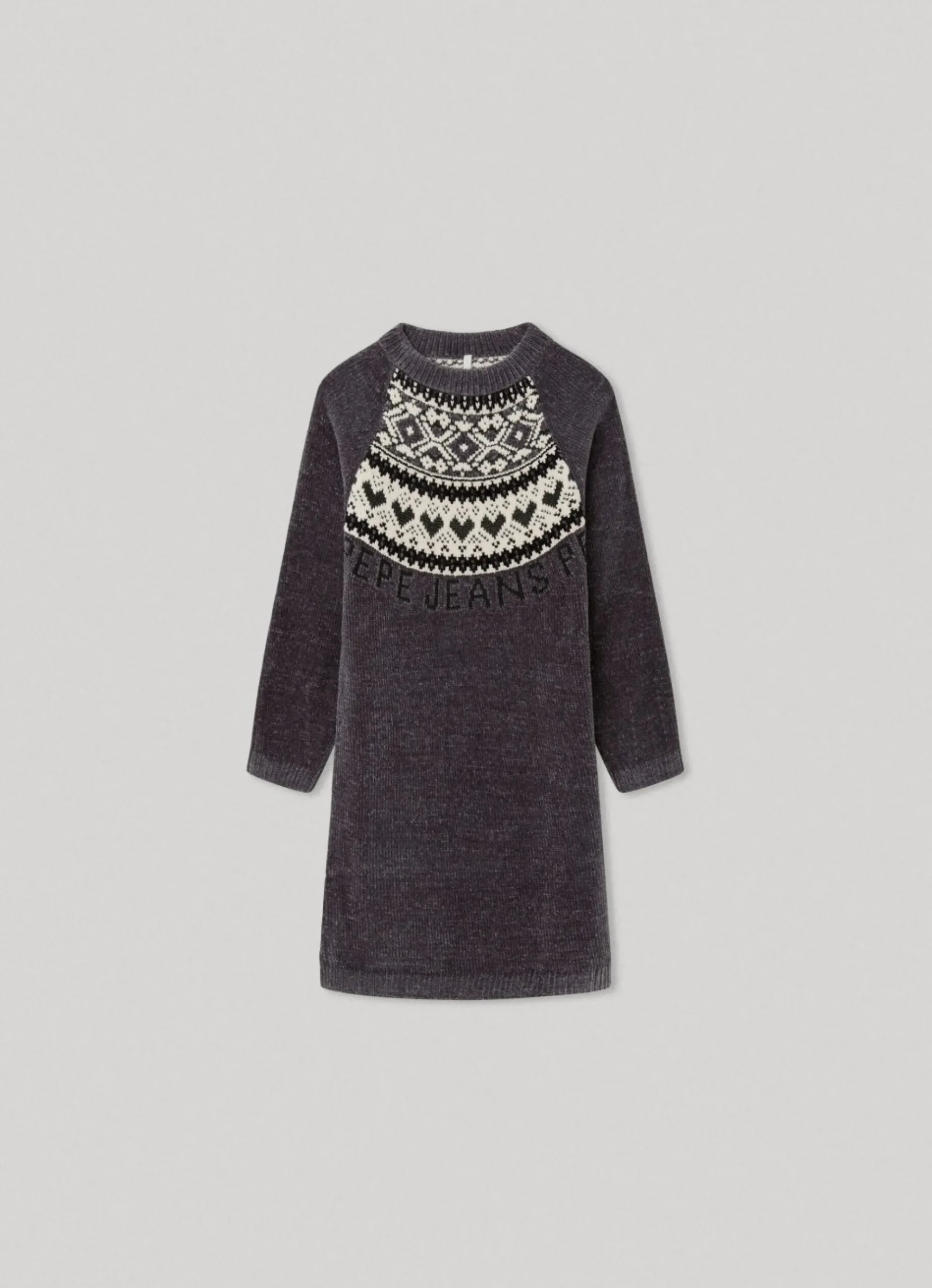 Rapariga Pepe Jeans Vestidos E Saias>Vestido Chenille Padrao Fair Isle